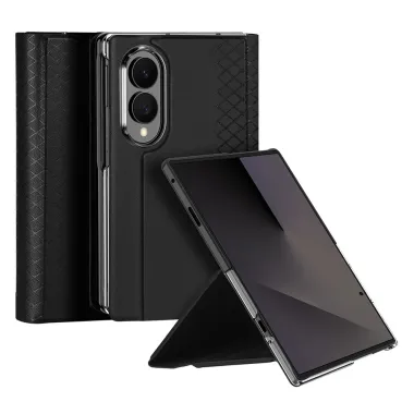 Étui Samsung Galaxy Z Fold 8 Porte-Carte Support Effet Cuir Noir