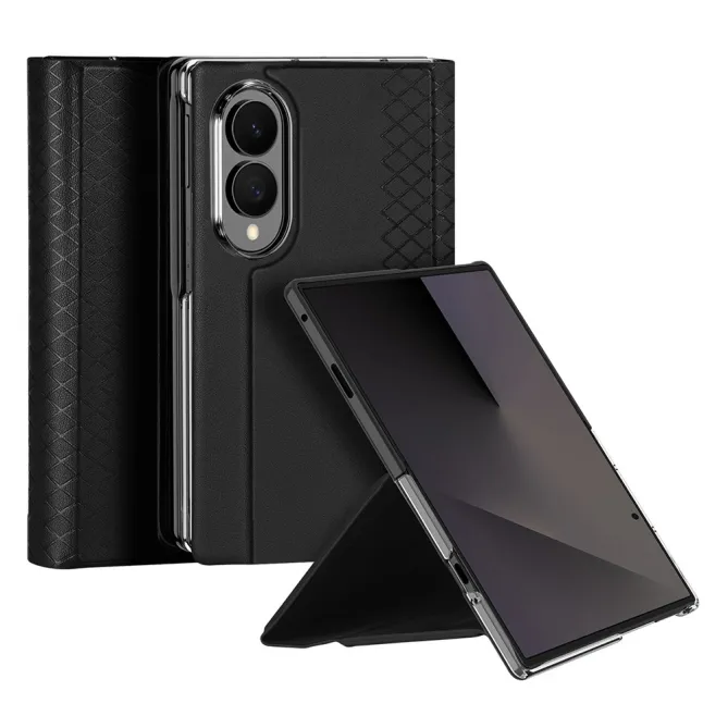 Étui Samsung Galaxy Z Fold 8 Porte-Carte Support Effet Cuir Noir