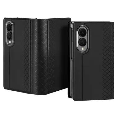 Étui Samsung Galaxy Z Fold 8 Porte-Carte Support Effet Cuir Noir - photo 2