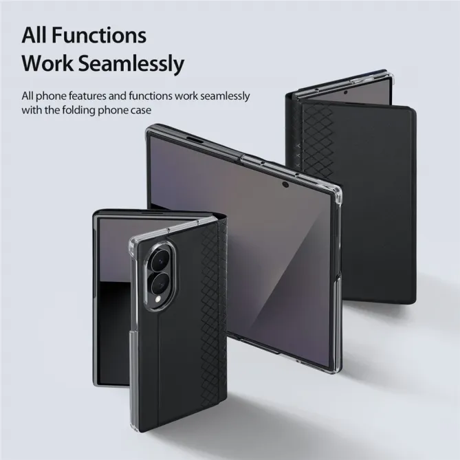 Étui Samsung Galaxy Z Fold 8 Porte-Carte Support Effet Cuir Noir - photo 5
