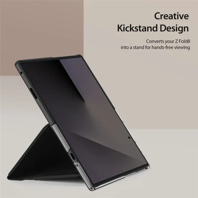 Étui Samsung Galaxy Z Fold 8 Porte-Carte Support Effet Cuir Noir - photo 6