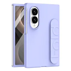 Coque Samsung Galaxy Fold 8 Anse pour Doigt Effet Gomme Violet clair