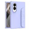 Coque Samsung Galaxy Fold 8 Anse pour Doigt Effet Gomme Violet clair