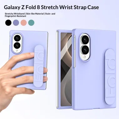 Coque Samsung Galaxy Fold 8 Anse pour Doigt Effet Gomme Violet clair - photo 2
