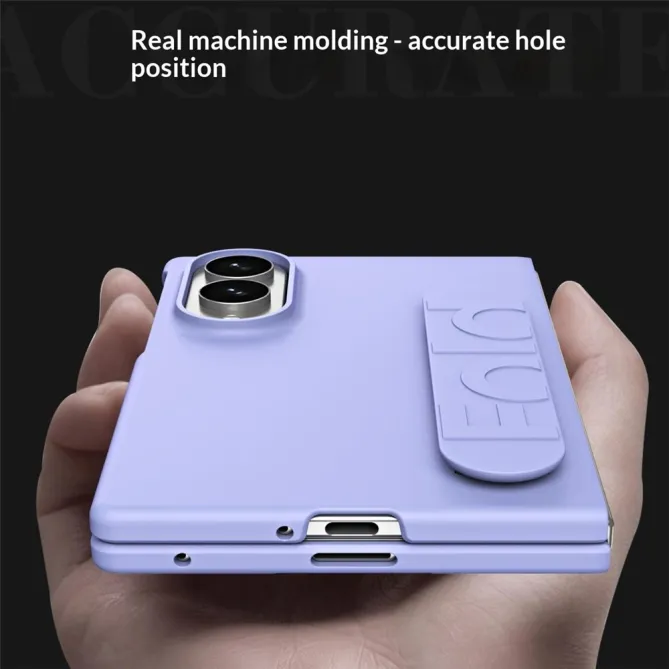 Coque Samsung Galaxy Fold 8 Anse pour Doigt Effet Gomme Violet clair - photo 4