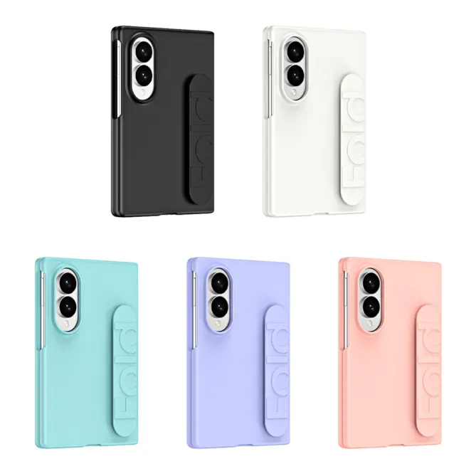 Coque Samsung Galaxy Fold 8 Anse pour Doigt Effet Gomme Violet clair - photo 8