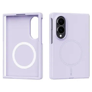 Coque Samsung Galaxy Fold 8 Silicone Liquide Magnétique Violet clair