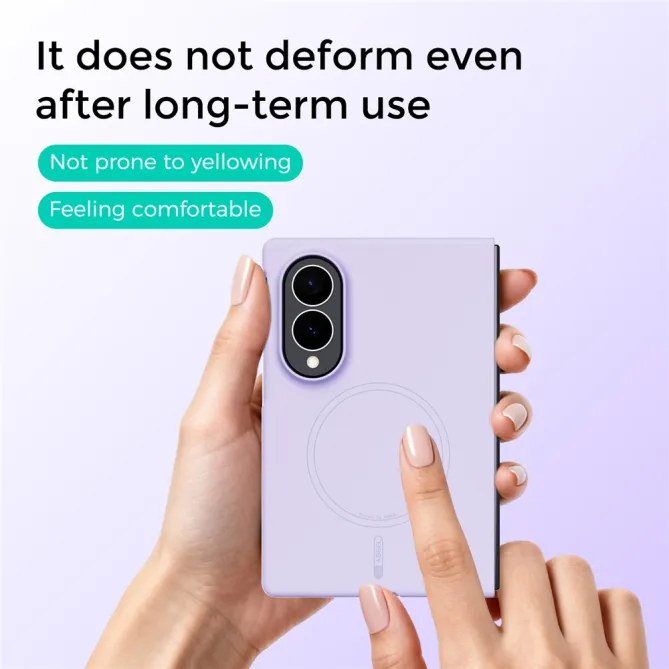 Coque Samsung Galaxy Fold 8 Silicone Liquide Magnétique Violet clair - photo 5