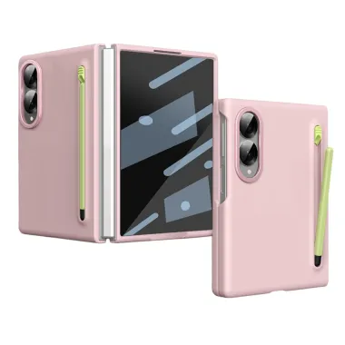 Coque Samsung Galaxy Fold 8 Porte-Stylet Pop-Up Verre Trempé Rose