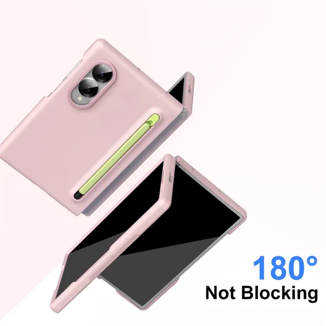 Coque Samsung Galaxy Fold 8 Porte-Stylet Pop-Up Verre Trempé Rose - photo 3