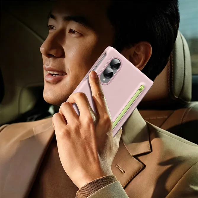 Coque Samsung Galaxy Fold 8 Porte-Stylet Pop-Up Verre Trempé Rose - photo 7