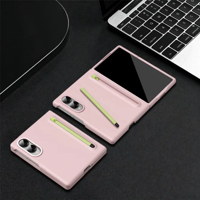 Coque Samsung Galaxy Fold 8 Porte-Stylet Pop-Up Verre Trempé Rose - photo 8