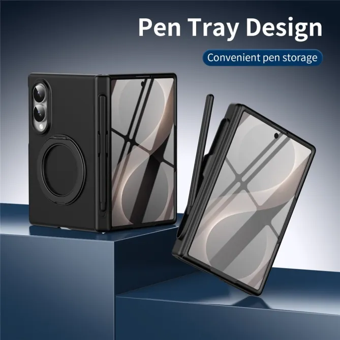 Coque Samsung Galaxy Fold 8 Anneau Métal 150° Porte-Stylet Noir - photo 7