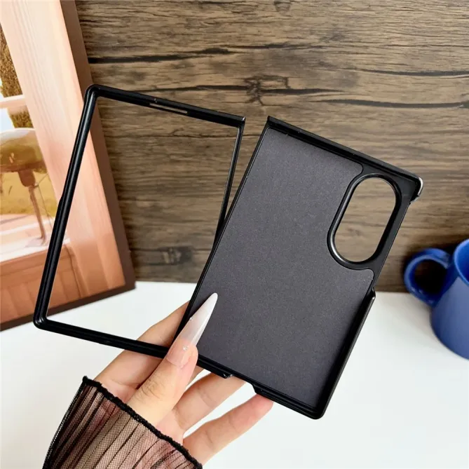 Coque Samsung Galaxy Z Fold 8 Simili Cuir avec Anneau Magnétique Rotatif Bleu Foncé - photo 6