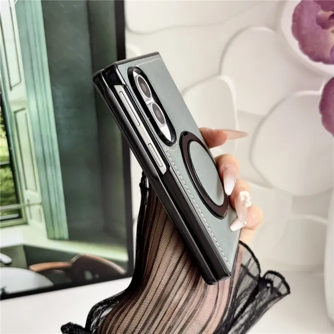 Coque Samsung Galaxy Z Fold 8 Simili Cuir avec Anneau Support Magnétique Noir - photo 8