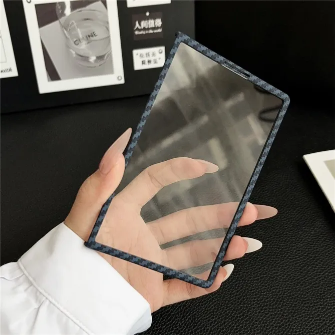 Coque Samsung Galaxy Z Fold 8 Effet Fibre de Carbone avec Protection d'Écran Intégrée Bleu Foncé - photo 4