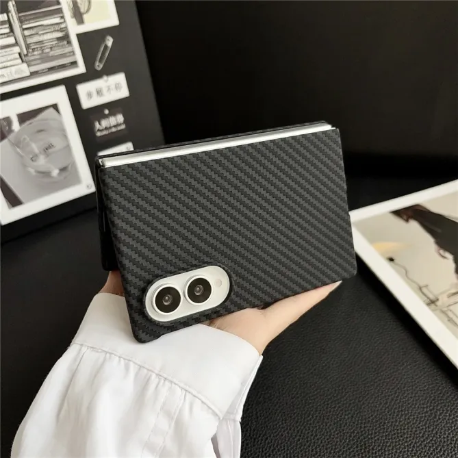 Coque Samsung Galaxy Z Fold 8 Effet Fibre de Carbone avec Protection d'Écran Intégrée Bleu Foncé - photo 6