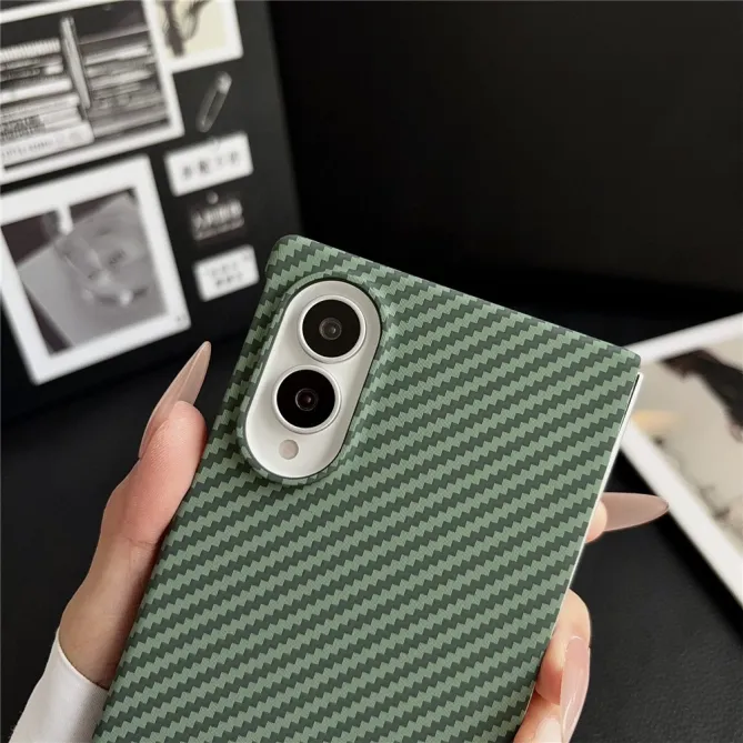 Coque Samsung Galaxy Z Fold 8 Effet Fibre de Carbone avec Protection d'Écran Intégrée Bleu Foncé - photo 7