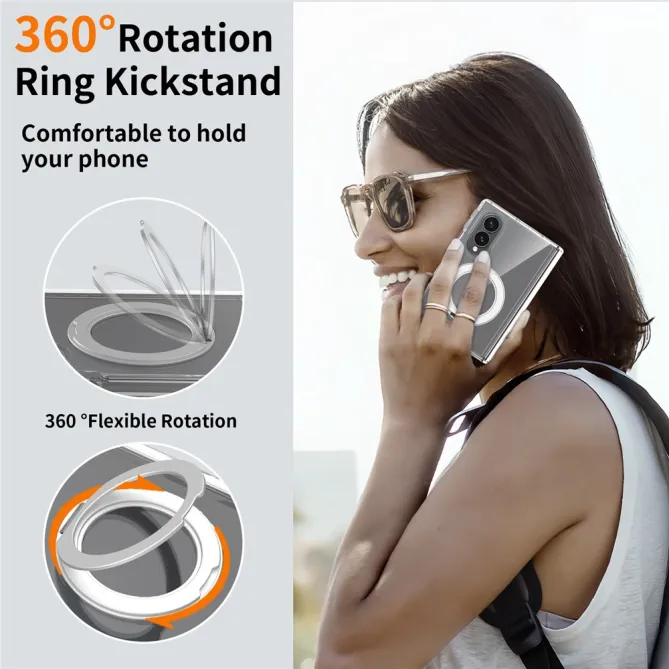 Coque Samsung Galaxy Z Fold 8 Support Anneau Magnétique Rotatif - photo 3