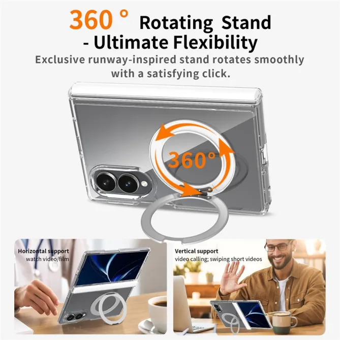 Coque Samsung Galaxy Z Fold 8 Support Anneau Magnétique Rotatif - photo 4