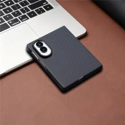 Coque Samsung Galaxy Z Fold 8 Texture Carbone avec Verre Trempé Noir