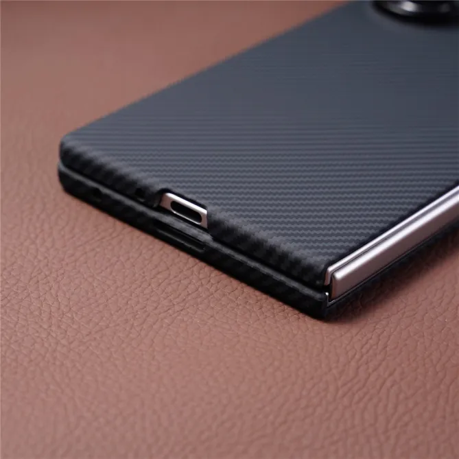 Coque Samsung Galaxy Z Fold 8 Texture Carbone avec Verre Trempé Noir - photo 8