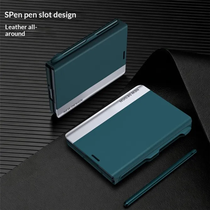 Etui Samsung Galaxy Z Fold 8 Business effet cuir Magnet Vert - photo 4