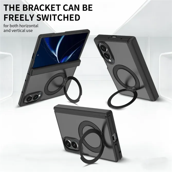 Coque Samsung Galaxy Fold 8 avec Anneau Phantom mate Noir - photo 5