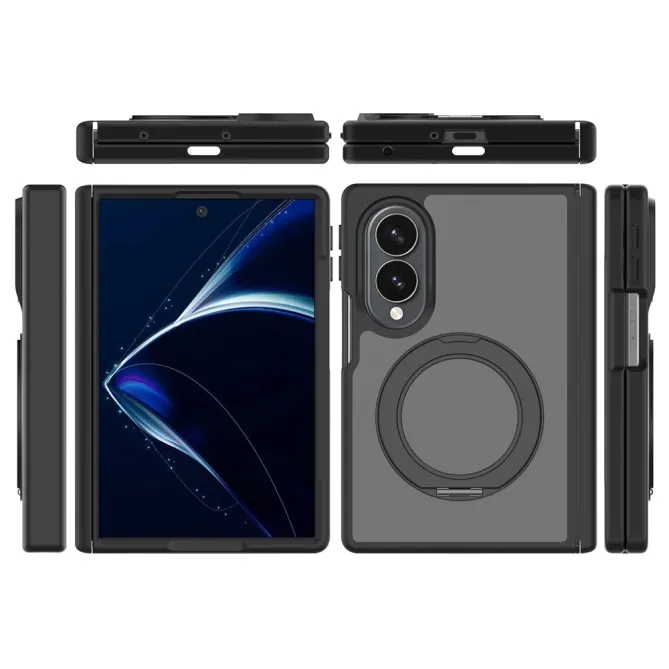 Coque Samsung Galaxy Fold 8 avec Anneau Phantom mate Noir - photo 7