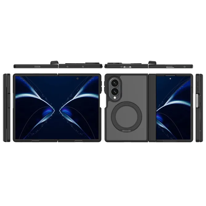 Coque Samsung Galaxy Fold 8 avec Anneau Phantom mate Noir - photo 8