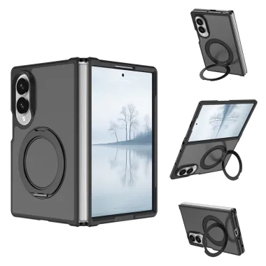 Coque Samsung Galaxy Fold 8 Anneau Clic Phantom mate Noir