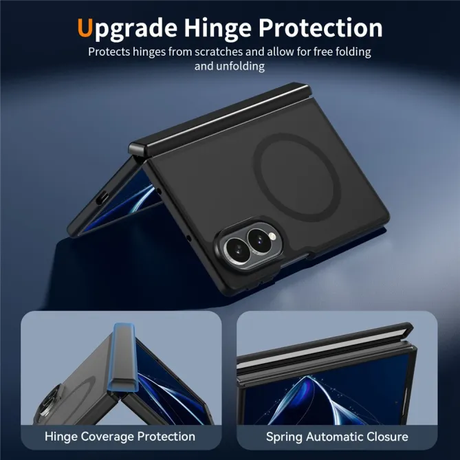 Coque Samsung Galaxy Fold 8 Charnière Magnétique Phantom mate Noir - photo 5