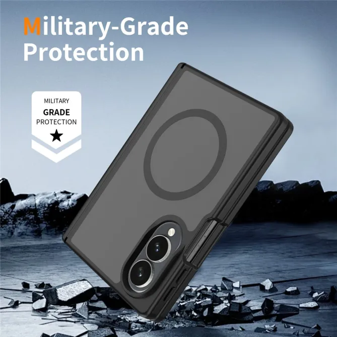 Coque Samsung Galaxy Fold 8 Charnière Magnétique Phantom mate Noir - photo 7