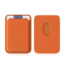 MOCOME Porte-Carte Magnétique Tissu Technique Anti-RFID Orange - photo 2