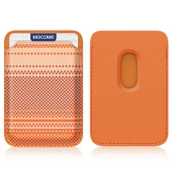 Porte-Carte Magnétique Fin Compatible MagSafe Anti-RFID Orange