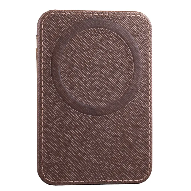 Porte-cartes Push Anti-RFID Effet Cuir Texturé | PUSHY Marron - photo 8