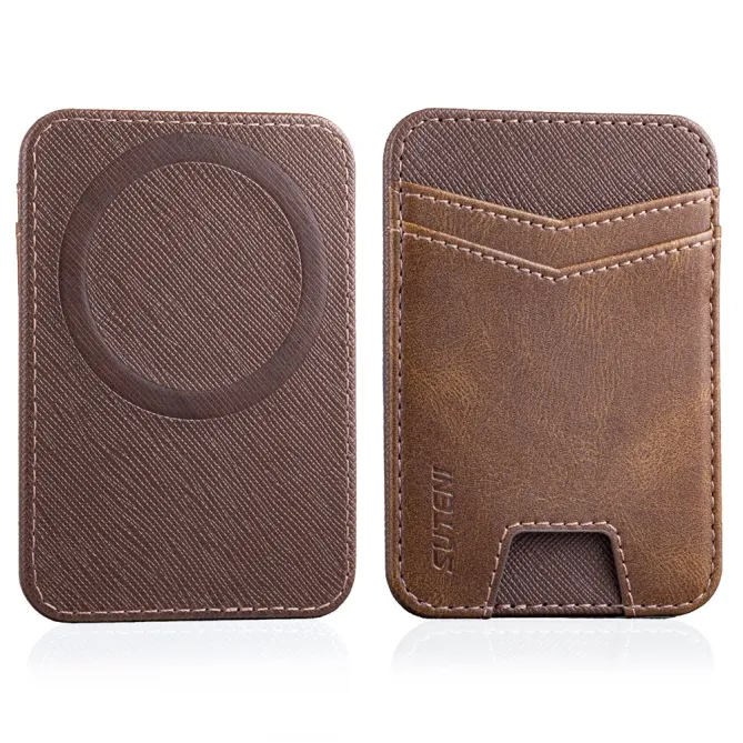 Porte-cartes Push Anti-RFID Effet Cuir Texturé | PUSHY Marron - photo 10