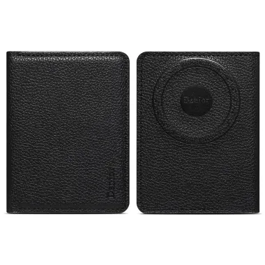 Portefeuille Bi-Fold Magnétique Grain Litchi | FOLDCASH