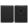 Portefeuille Bi-Fold Magnétique Grain Litchi | FOLDCASH Noir