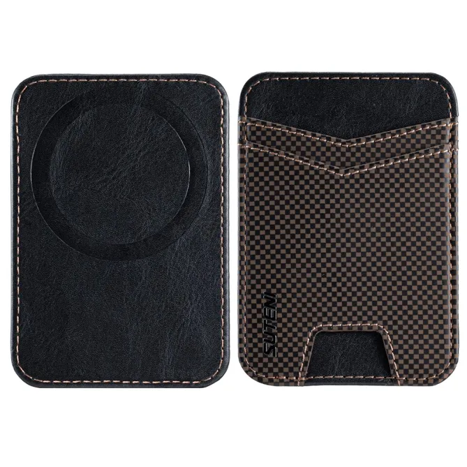Porte-cartes Damier Compartiment Caché Anti-RFID | CHECKO Marron - photo 10