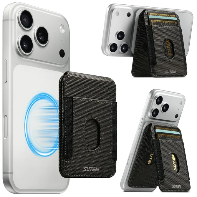 Porte-cartes Support Multi-Angle Pivot Anti-RFID | ANGULO Gris Foncé