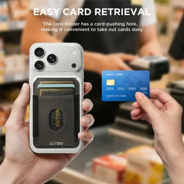 Porte-cartes Support Multi-Angle Pivot Anti-RFID | ANGULO Gris Foncé - photo 2