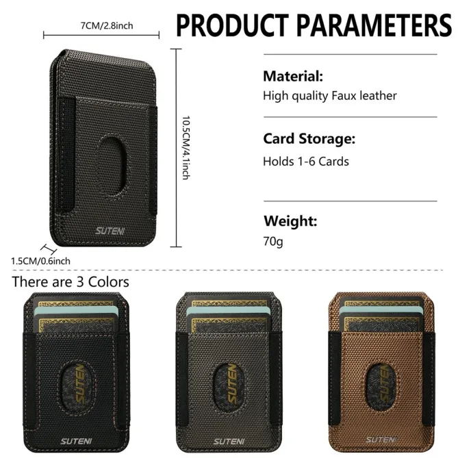 Porte-cartes Support Multi-Angle Pivot Anti-RFID | ANGULO Gris Foncé - photo 5