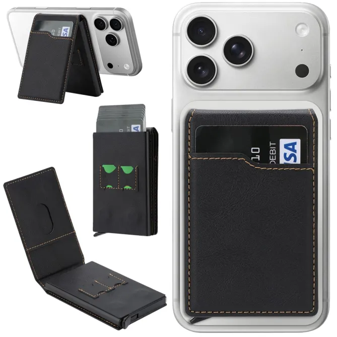 Porte-cartes Magnétique Éventail 9 Cartes SIM Support | LAYERO Noir