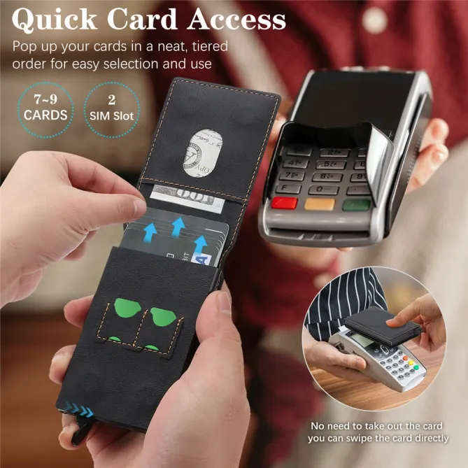 Porte-cartes Magnétique Éventail 9 Cartes SIM Support | LAYERO Noir - photo 9