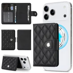 Portefeuille Matelassé 4 Cartes Support Pliable | QUILTO Noir