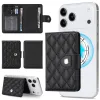 Portefeuille Matelassé 4 Cartes Support Pliable | QUILTO Noir