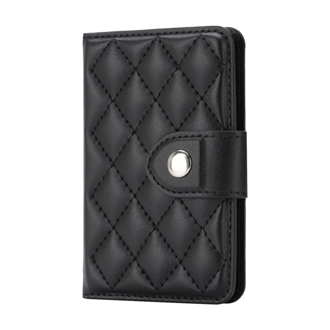 Portefeuille Matelassé 4 Cartes Support Pliable | QUILTO Noir - photo 5