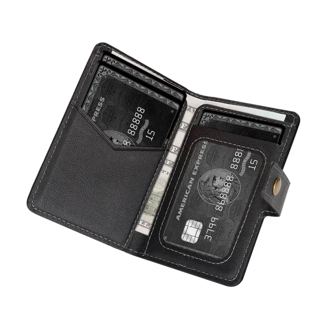 Portefeuille Magnétique 6 Cartes Ultra-Fin 43g | SLIMWALL Noir - photo 15