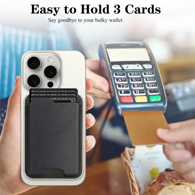 Porte-cartes Téléphone Ultra Fin Découpe Basse 7,5mm | SLIDEFLAT Noir - photo 8